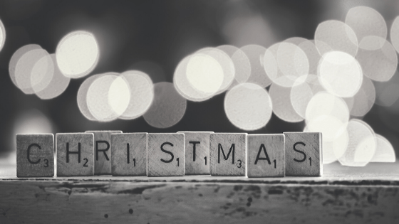 Christmas scrabble letters